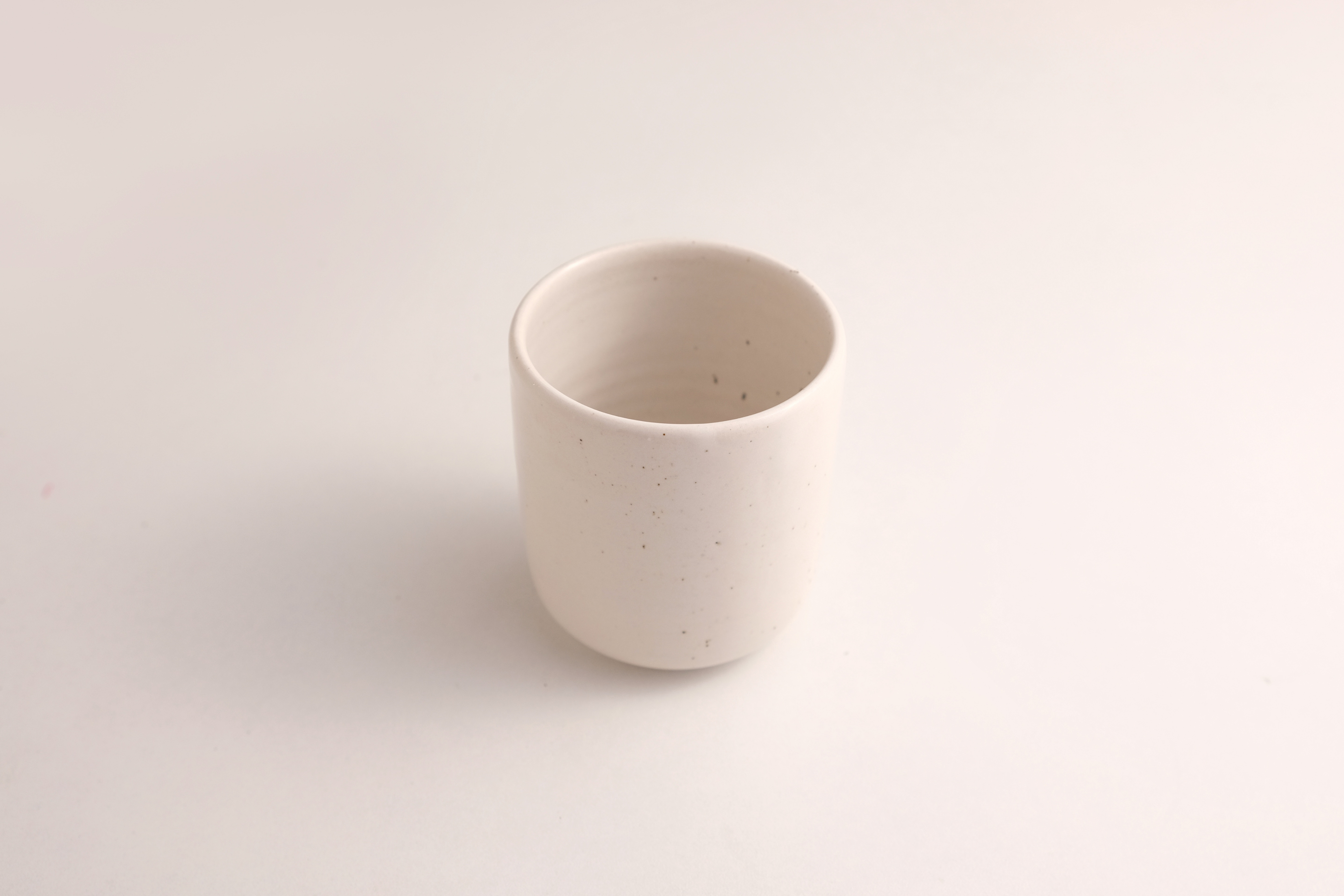 freckled ceramic cup