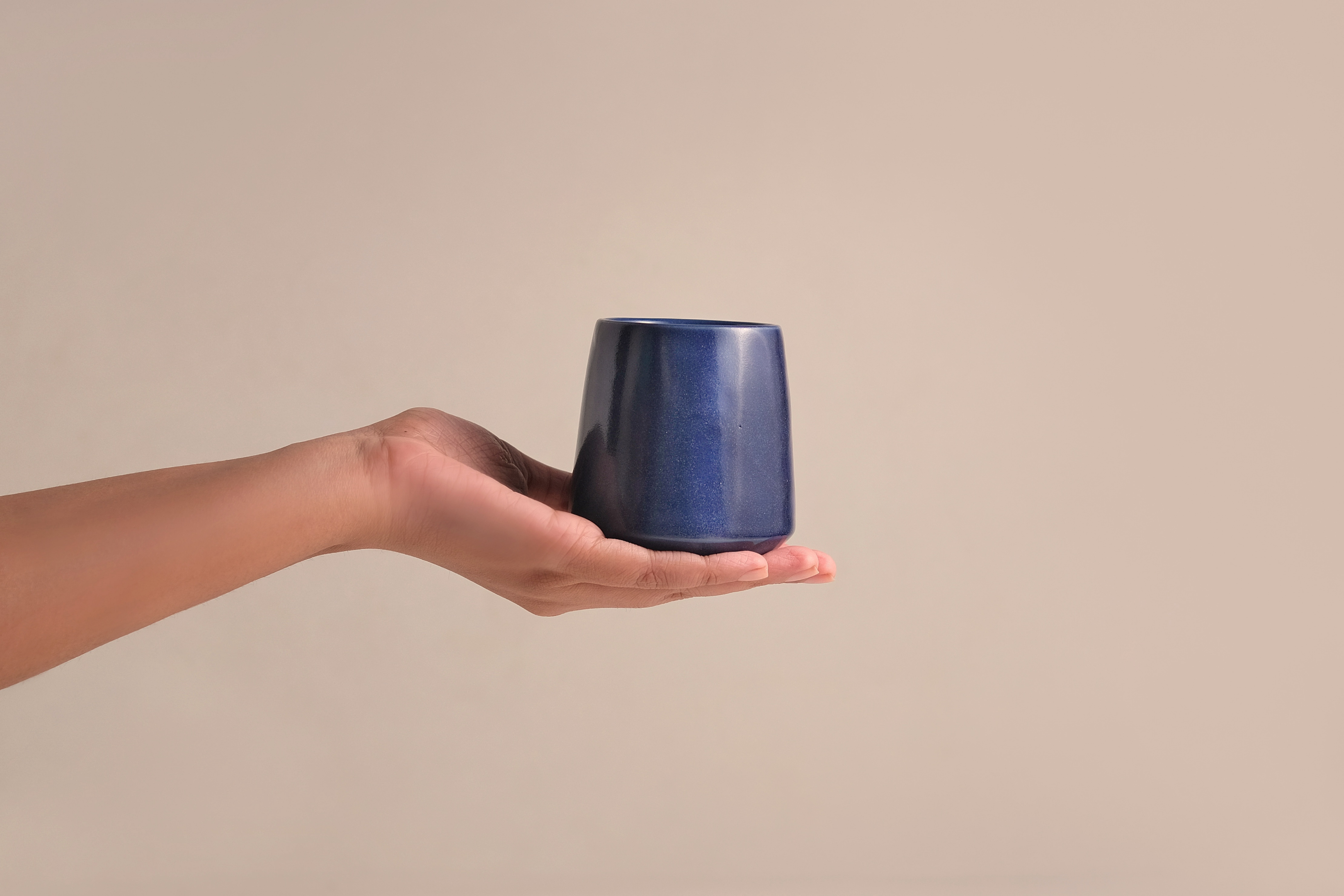 bleu blue tea cup