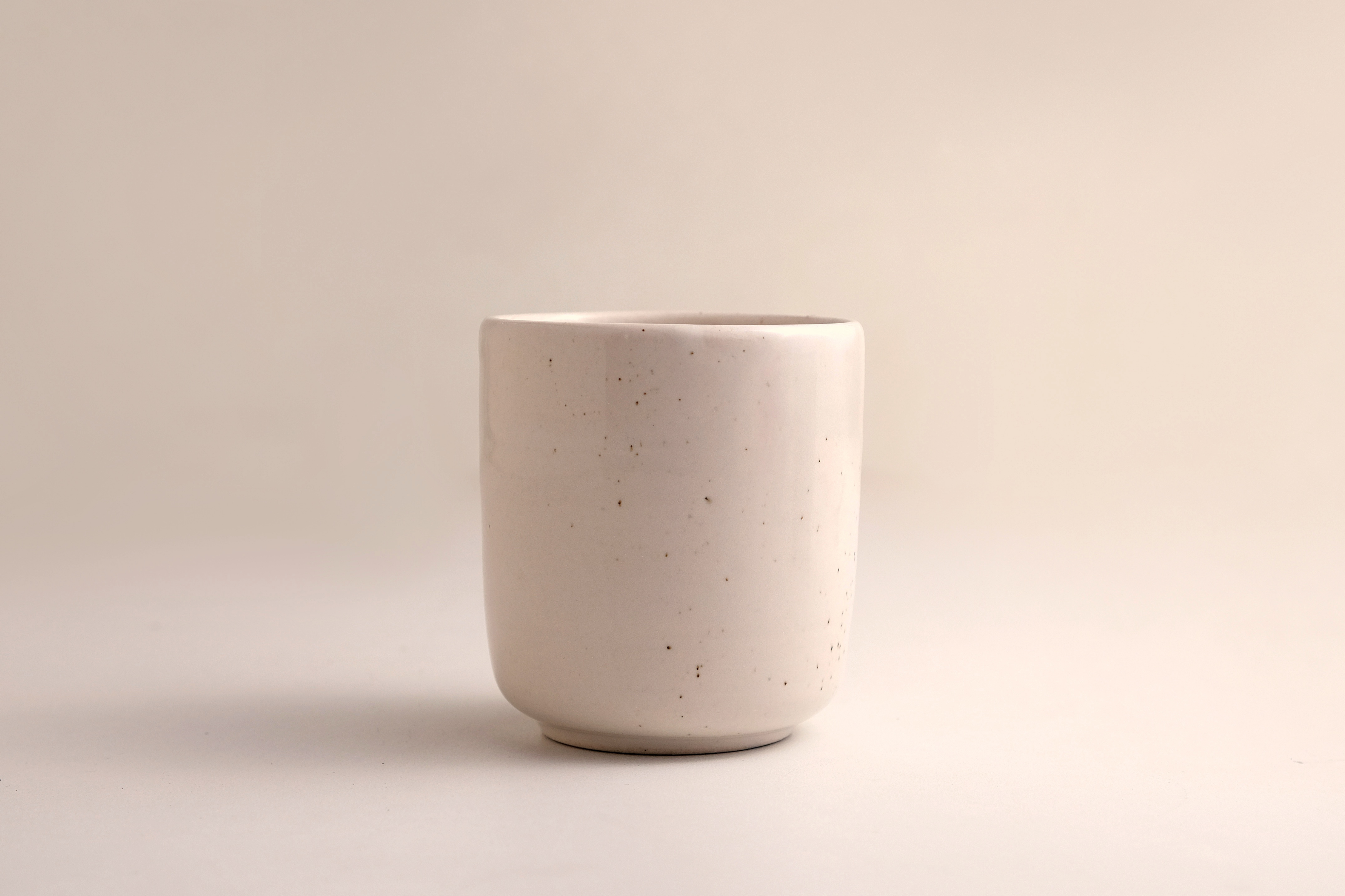 freckled ceramic cup